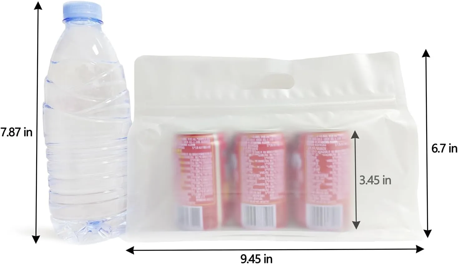 15Pack Frosted Translucency Plastic Flat Bottom Organization Storage Bag with Carry Handle for Holding Goods,Sealing Zipper Packaging Food Containers Convenient Sort and Store,Portable Outing(9.45x6.7