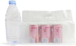 15Pack Frosted Translucency Plastic Flat Bottom Organization Storage Bag with Carry Handle for Holding Goods,Sealing Zipper Packaging Food Containers Convenient Sort and Store,Portable Outing(9.45x6.7