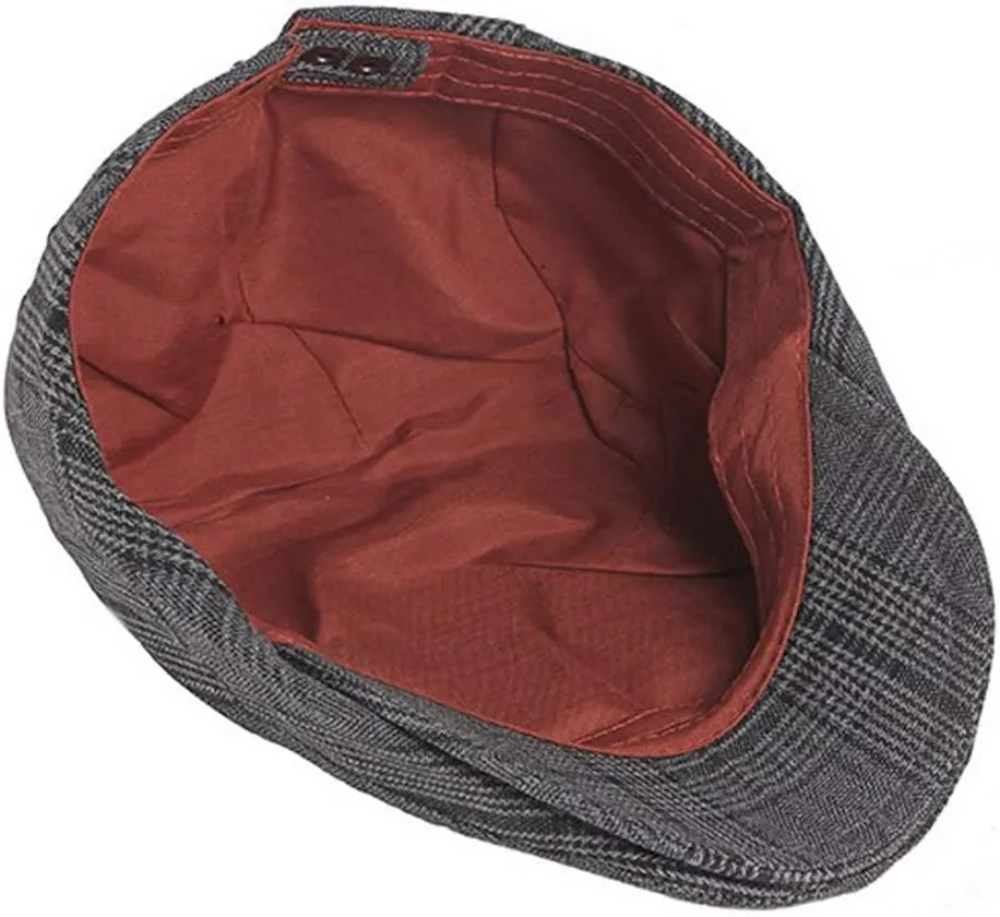 2 Pack Men's Cotton Flat Cap Ivy Gatsby Newsboy Hat