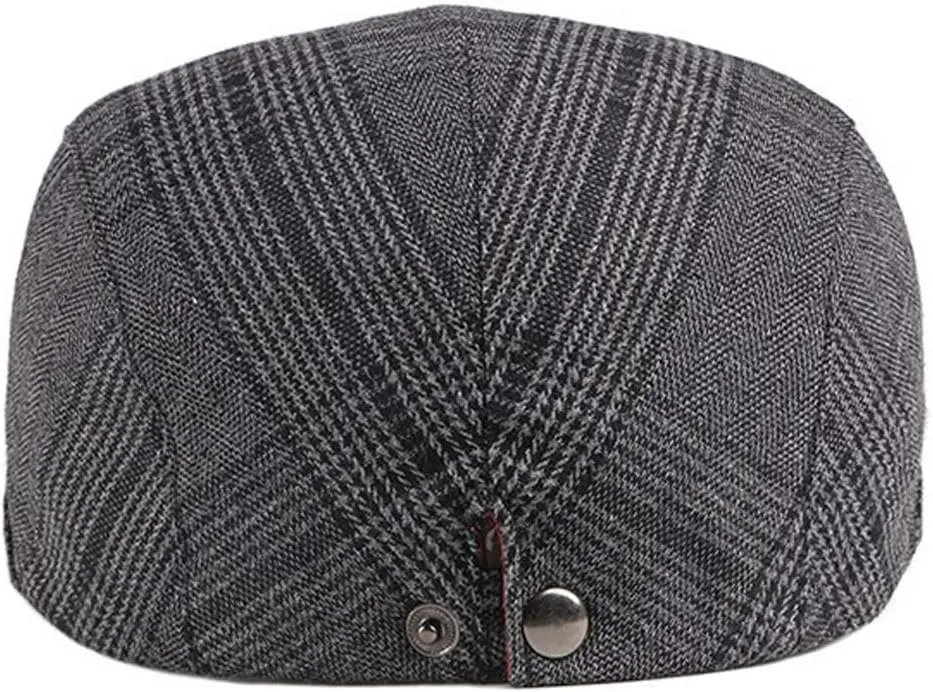 2 Pack Men's Cotton Flat Cap Ivy Gatsby Newsboy Hat