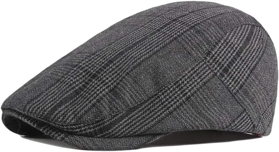2 Pack Men's Cotton Flat Cap Ivy Gatsby Newsboy Hat