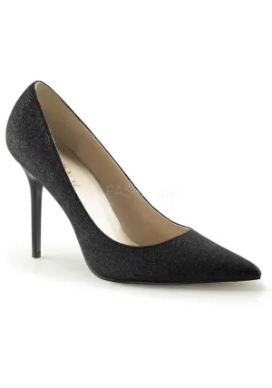 **4" Pointed-Toe Mini Glitter Pump