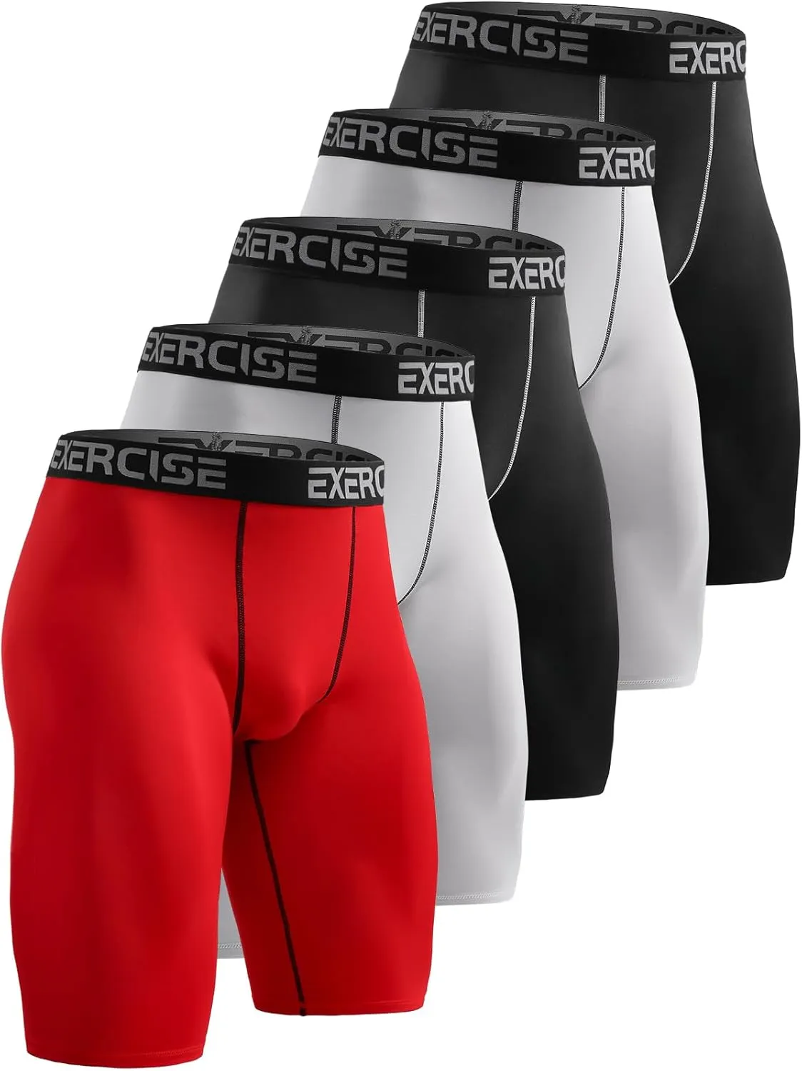 5 Pack Compression Shorts Men Compression Underwear for Men Athletic Mens Spandex Baselayer,Running,Workout