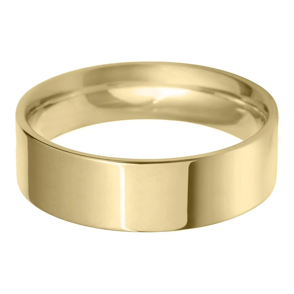 7mm Flat Court Lightweight Wedding Ring