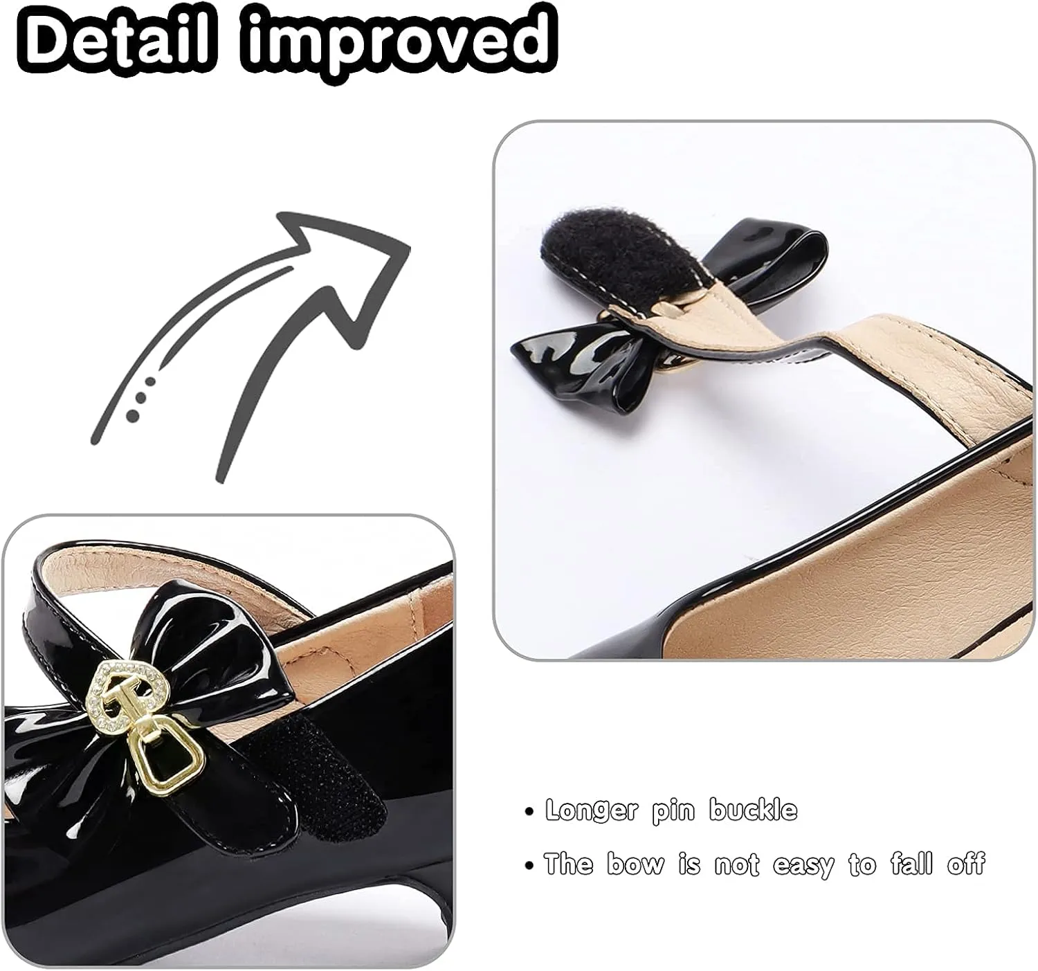 ADAMUMU Girls Low Heel Shoes PU Dress Shoes for Wedding(Little Big Kids)