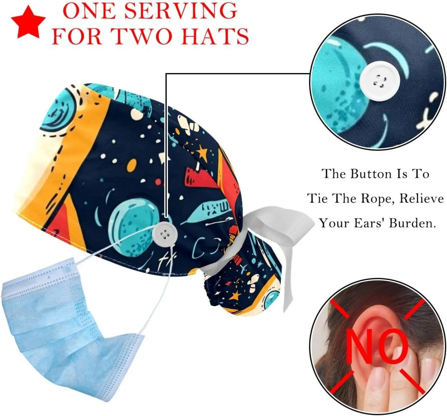Adjustable Working Cap with Button, globe microscope magnet flask molecule Working Hat