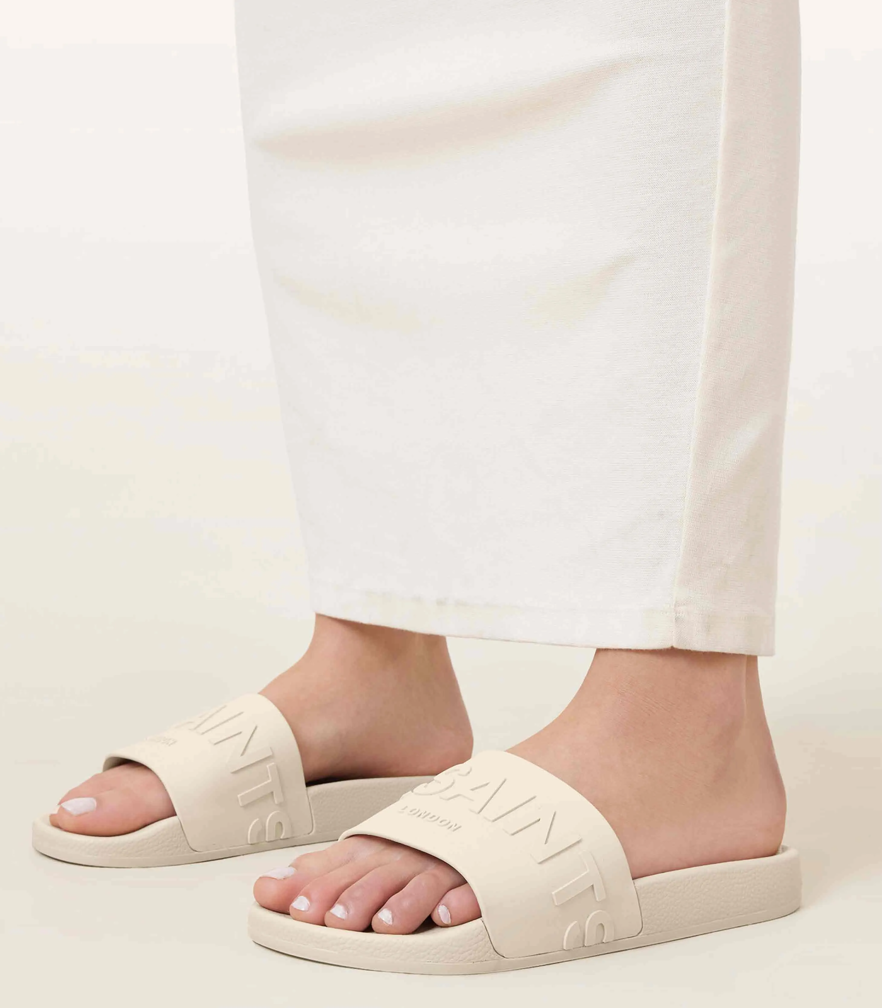 AllSaints - Biggy Slip On Logo Sliders