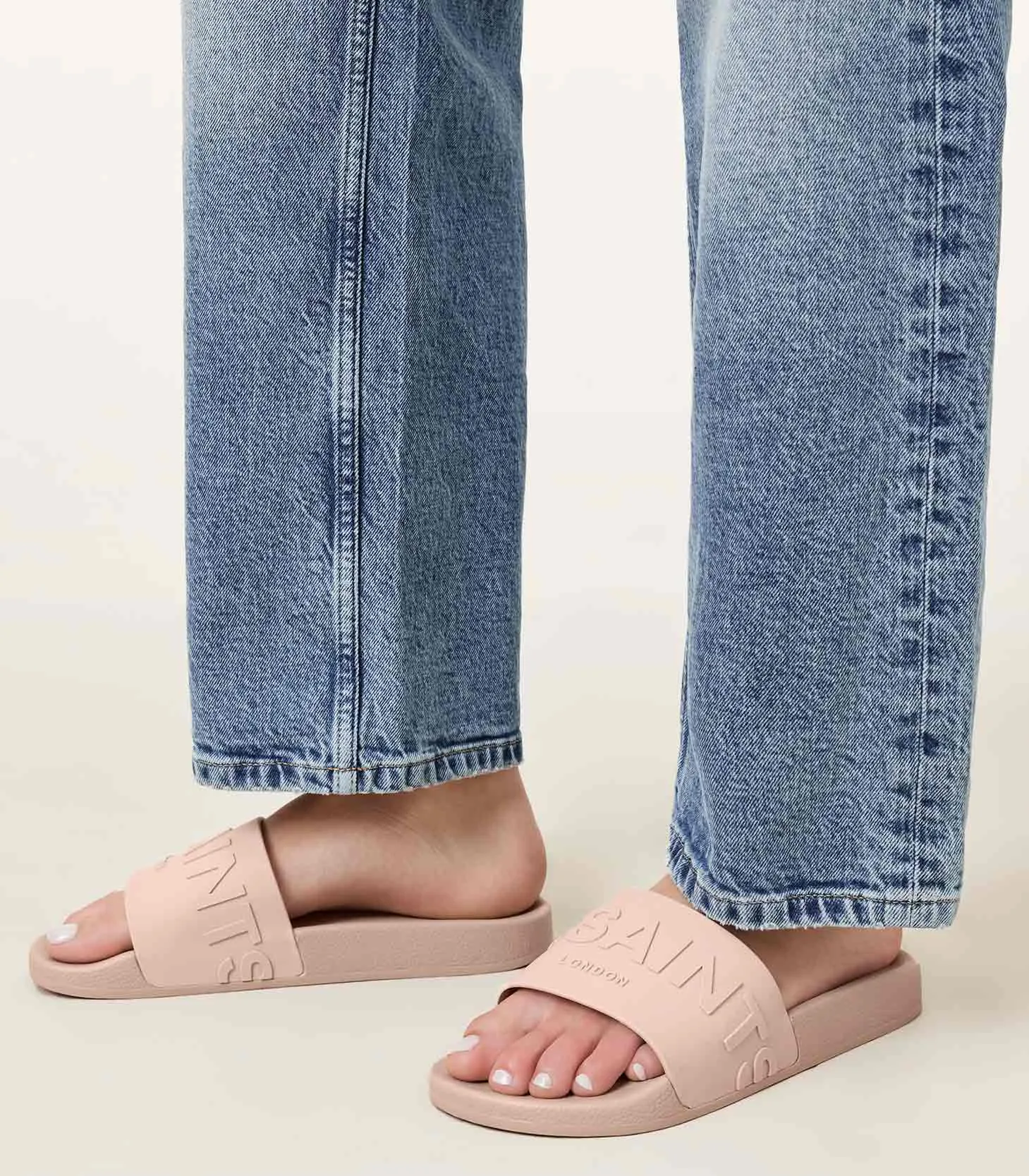AllSaints - Biggy Slip On Logo Sliders