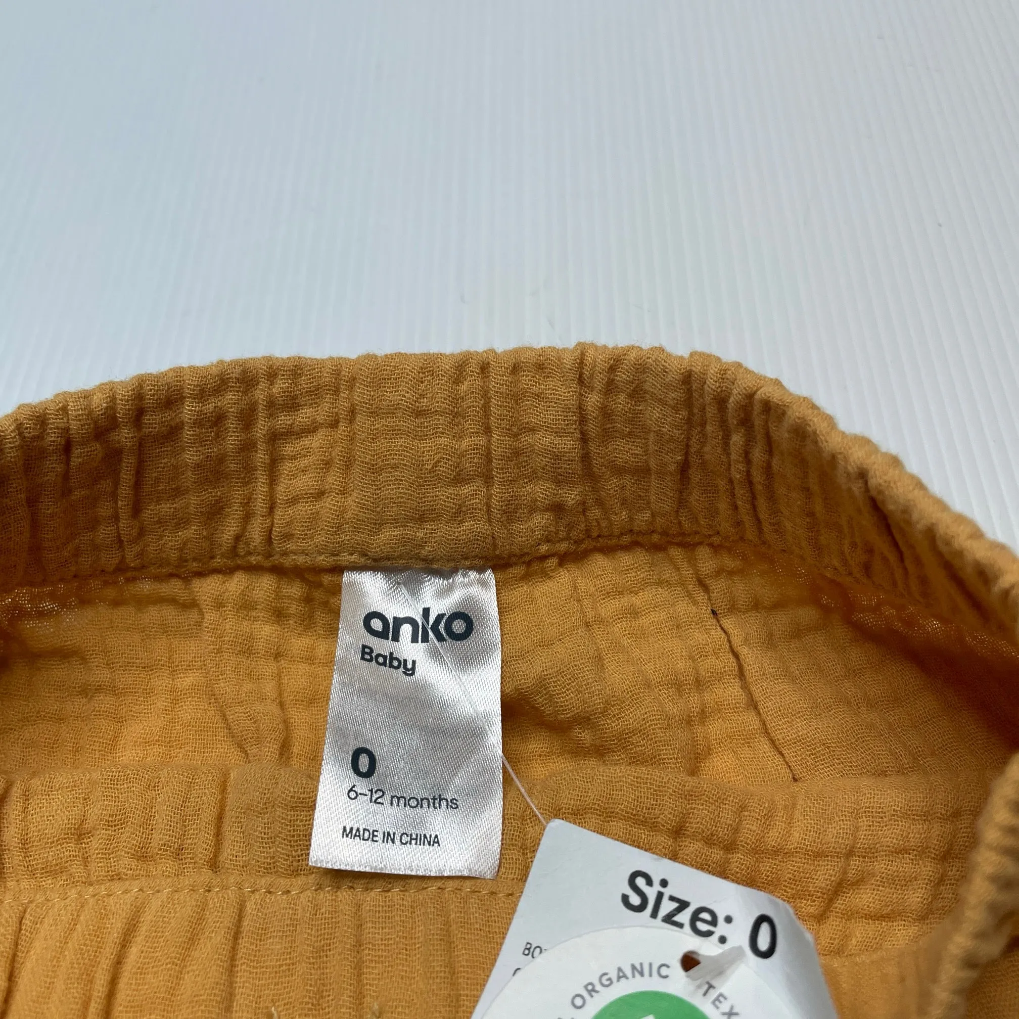 Anko lightweight crinkle cotton pants / bottoms, size 0, BNWT