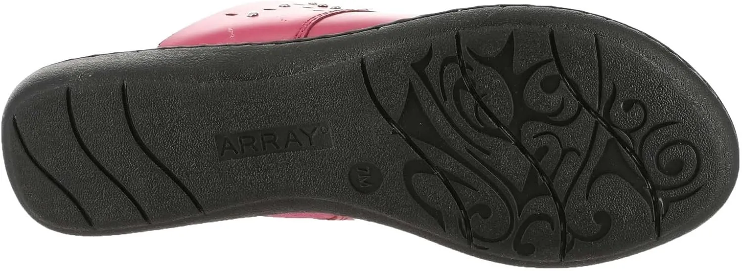 ARRAY Women's Catalina Leather Slip-On Sandal with Studs
