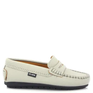Atlanta Mocassin Gray Stone Textured Penny Loafer