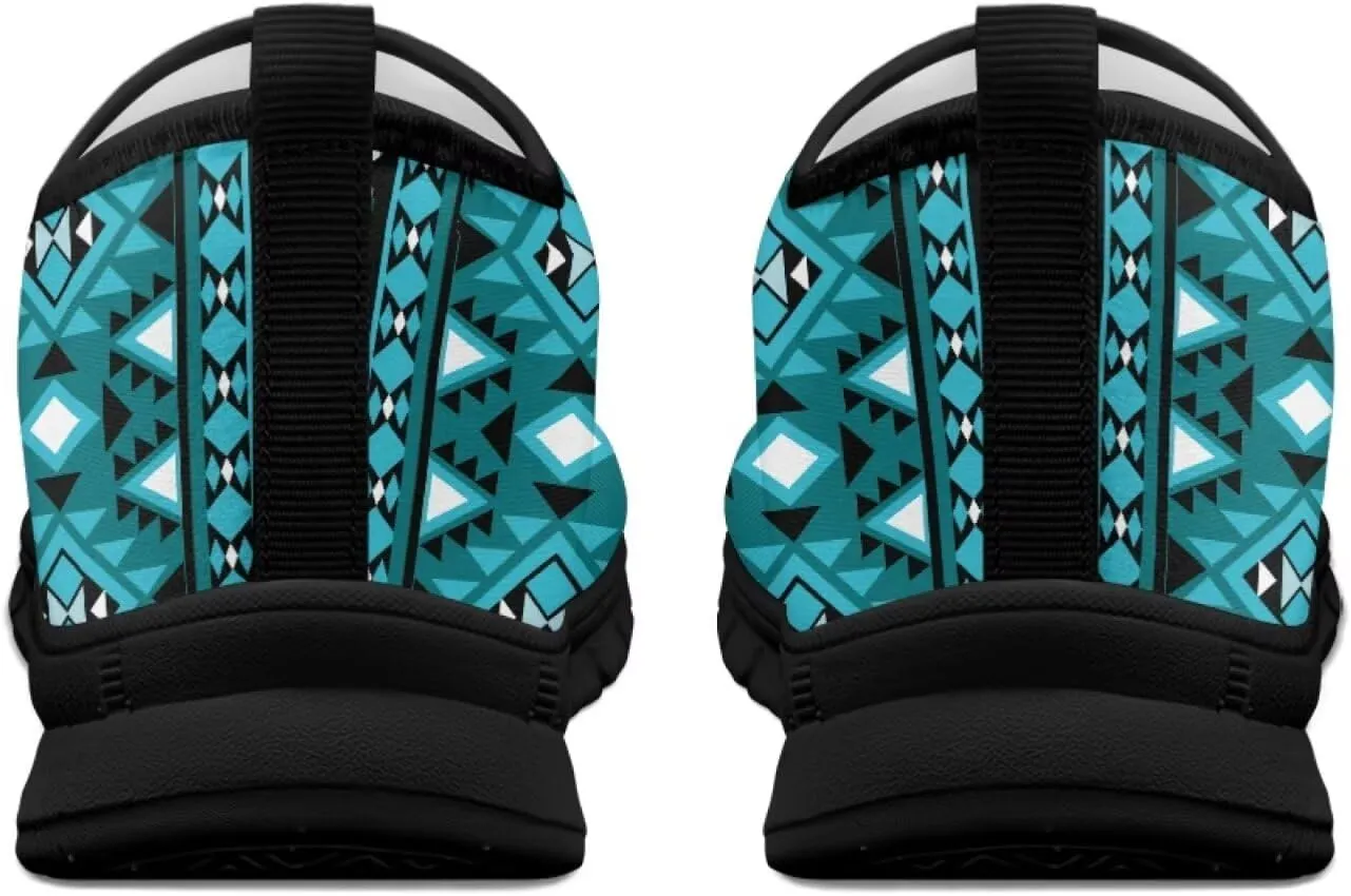 Aztec Walking Shoes for Women Casual Slip On Non Skid Flat Sneakers Fashion Breathable Tennis Work Footwear