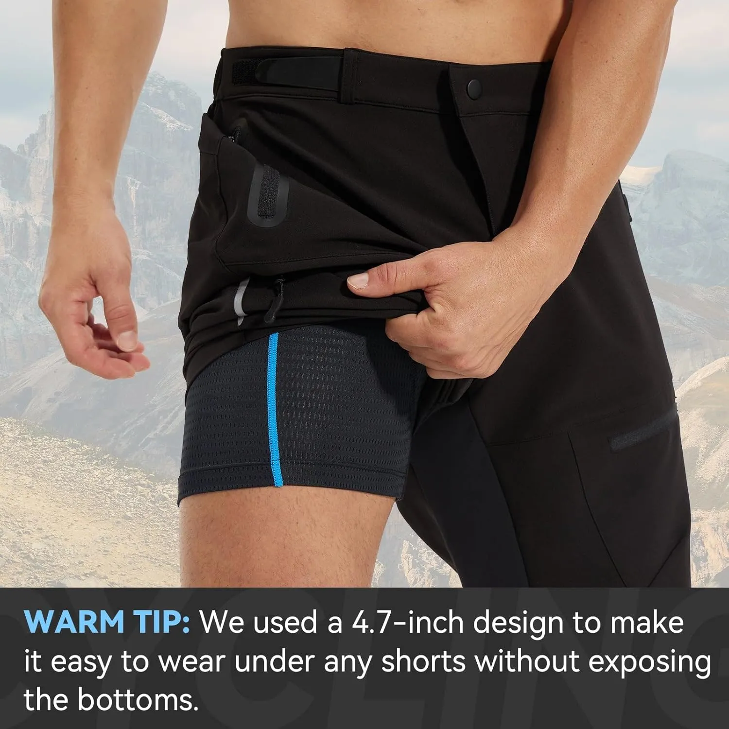 baleaf Men's 4D Padded Bike Shorts Cycling Underwear with Padding Road Biking MTB Liner Shorts Bicycle Gear