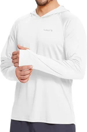 baleaf Men's Sun Protection Hoodie Shirt UPF 50  Long Sleeve UV SPF T-Shirts Rash Guard Fishing Swimming Lightweight