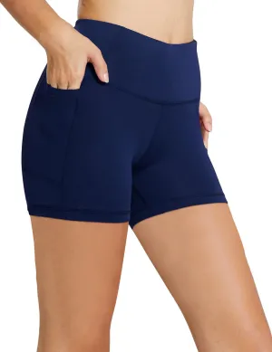 baleaf Women's 8"/ 5"/ 3" Biker Shorts High Waist Yoga Workout Gym Running Volleyball Spandex Shorts with Pockets