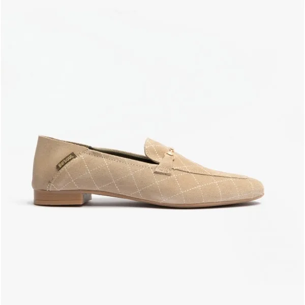 Barbour ESME Womens Loafers Beige Suede