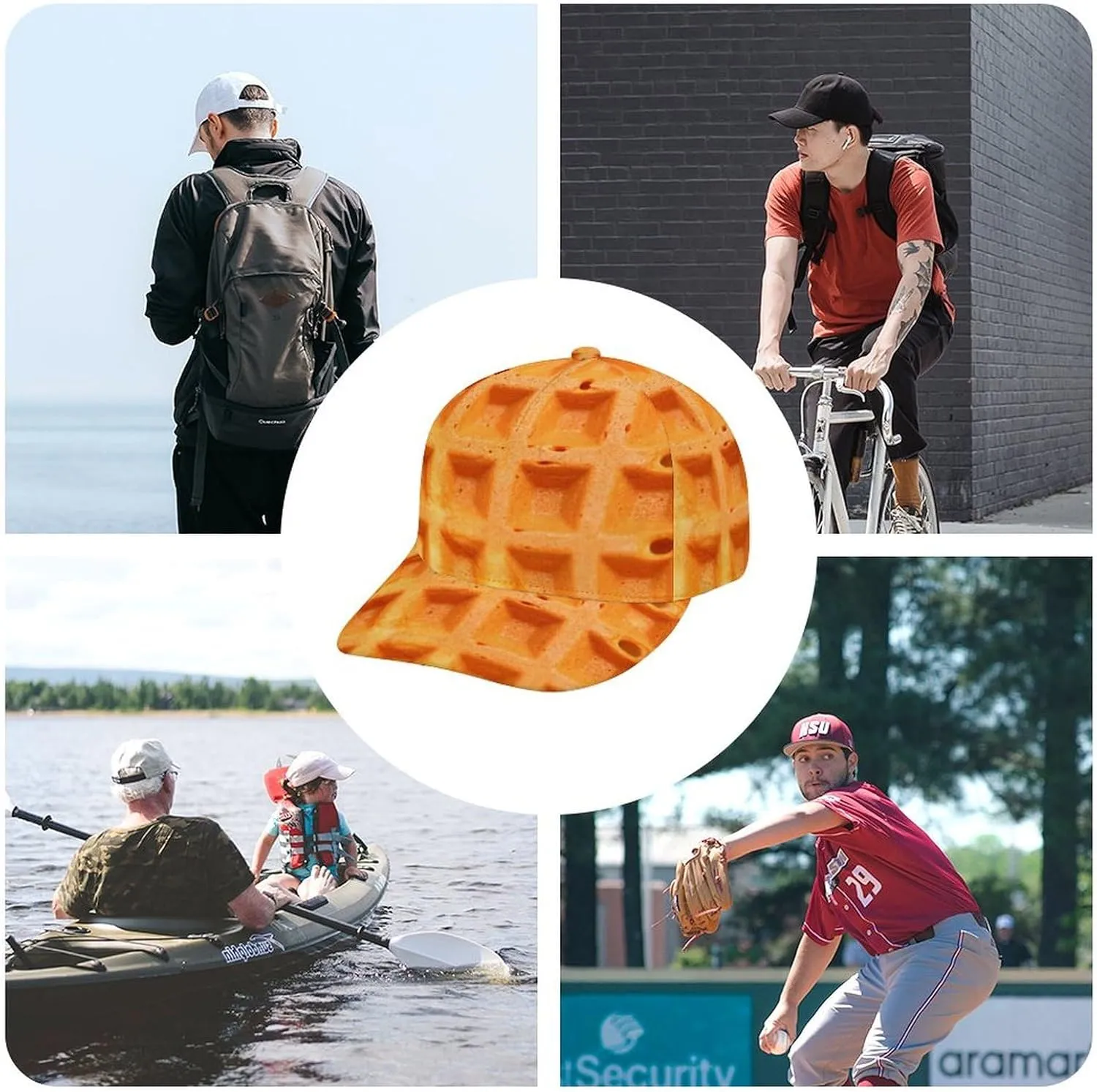 Baseball Cap for Men Women Adjustable Breathable Baseball Hat Unconstructed Headwear