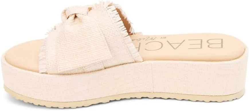 BEACH by Matisse Womens Sunda Platform Slide Casual Sandals Casual Mid Heel 2-3" - Beige