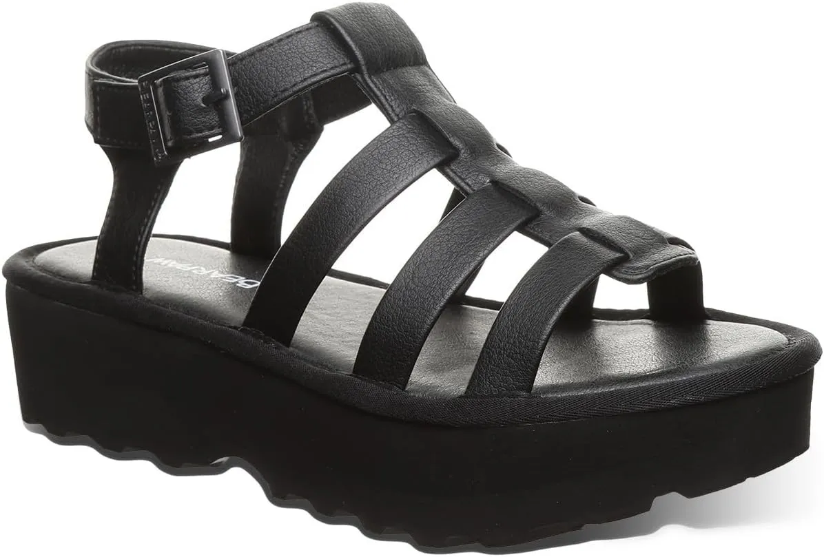 BEARPAW Women's High Seas Black Sandal Size 7