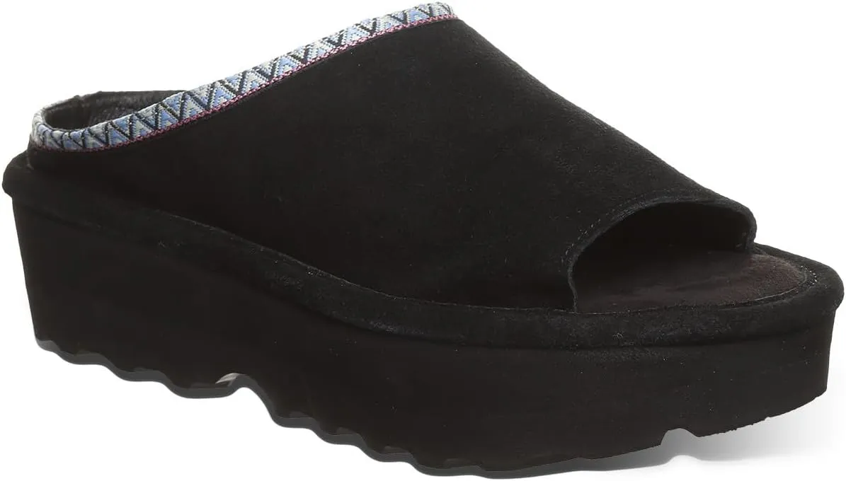 BEARPAW Women's Navigate Black Sandal Size 6