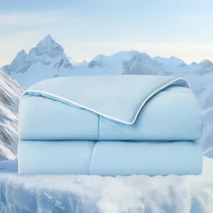 BEDELITE Cooling Comforter King Size,Double Side Cooling Blankets for Hot Sleepers,Lightweight & Breathable Summer Comforter King Size，Blue,108x90 Inches