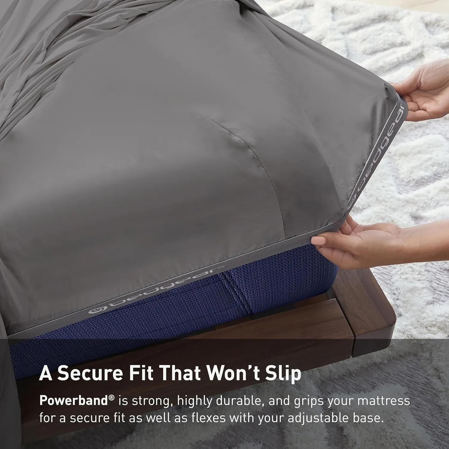 Bedgear Dri-Tec Bed Sheet Set for Hot Sleepers - Moisture-Wicking - Temperature Regulating - Includes Fitted Sheet, Flat Sheet, and 2 Pillowcases - King/Cal King - Grey