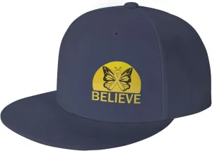 Believe Childhood Cancer Awareness Gold Ribbon Fashion Flat Cap Adujstable Men Women Baseball Caps Outdoor