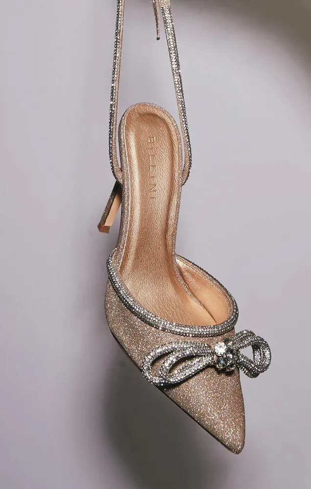 Billini Elope Heel ~ Gold Glitter
