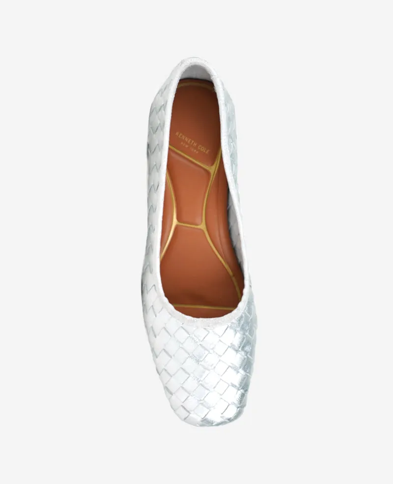 Birdie Woven Metallic Leather Pump