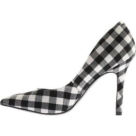 Black Dress Personalized assistance Seasonal clearance White Pointed Toe Charles Plaid Pump David Maxx