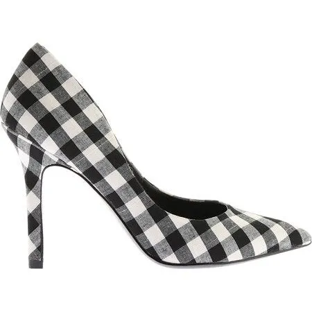 Black Dress Personalized assistance Seasonal clearance White Pointed Toe Charles Plaid Pump David Maxx