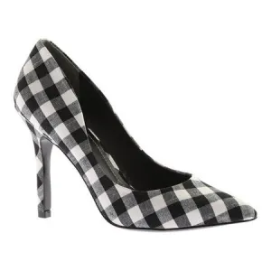 Black Dress Personalized assistance Seasonal clearance White Pointed Toe Charles Plaid Pump David Maxx