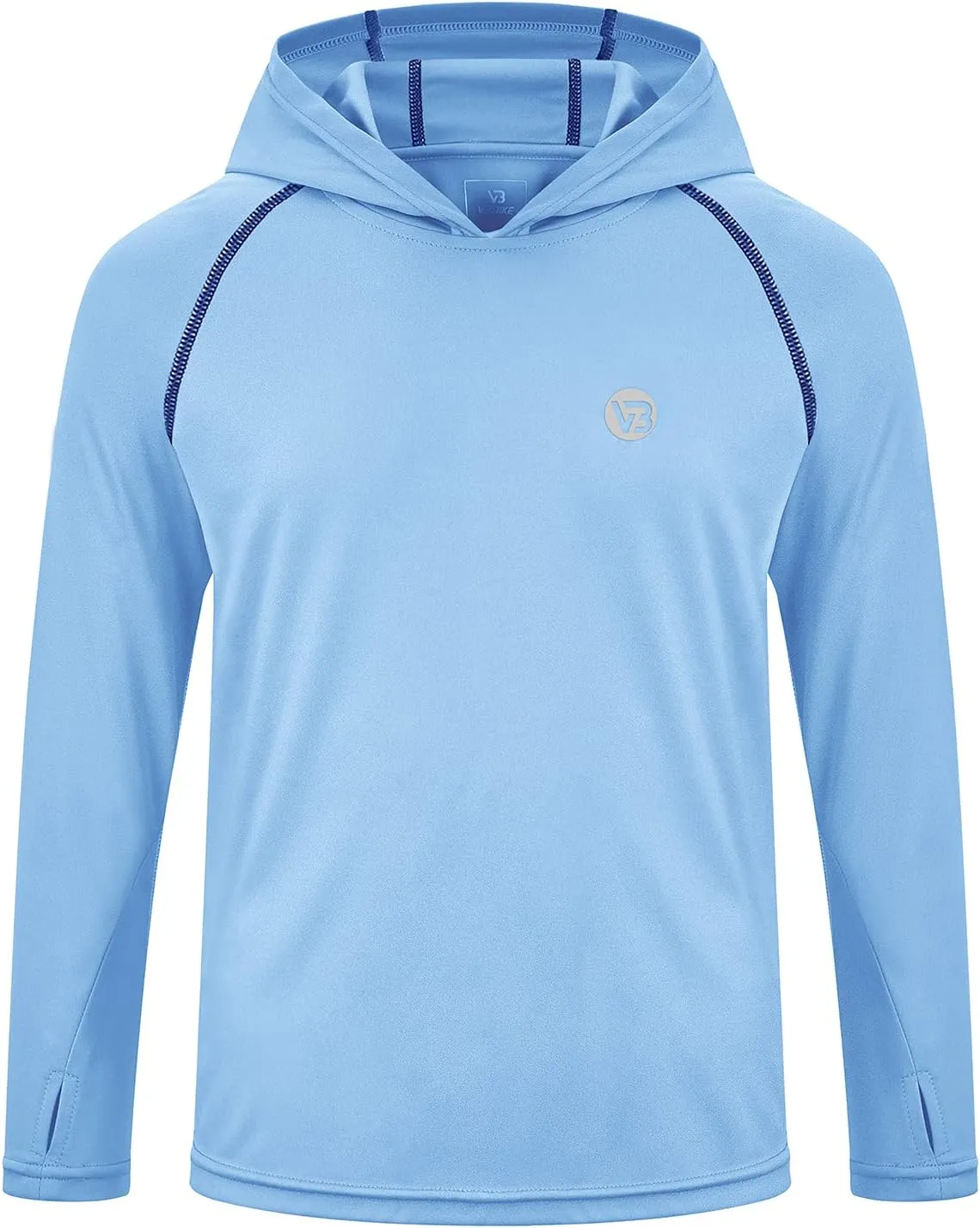 Boys Girls Hooded Sun Shirts UPF50  Long Sleeve Hoodies Quick Dry Rash Guard Swim Shirts Fishing Hiking Thumb Holes