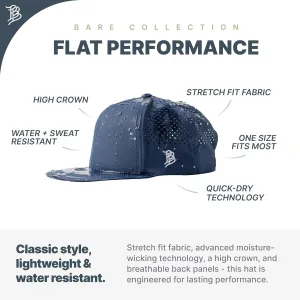 Branded Bills Arizona Stealth Flat Performance, Lightweight, Comfortable Baseball Cap
