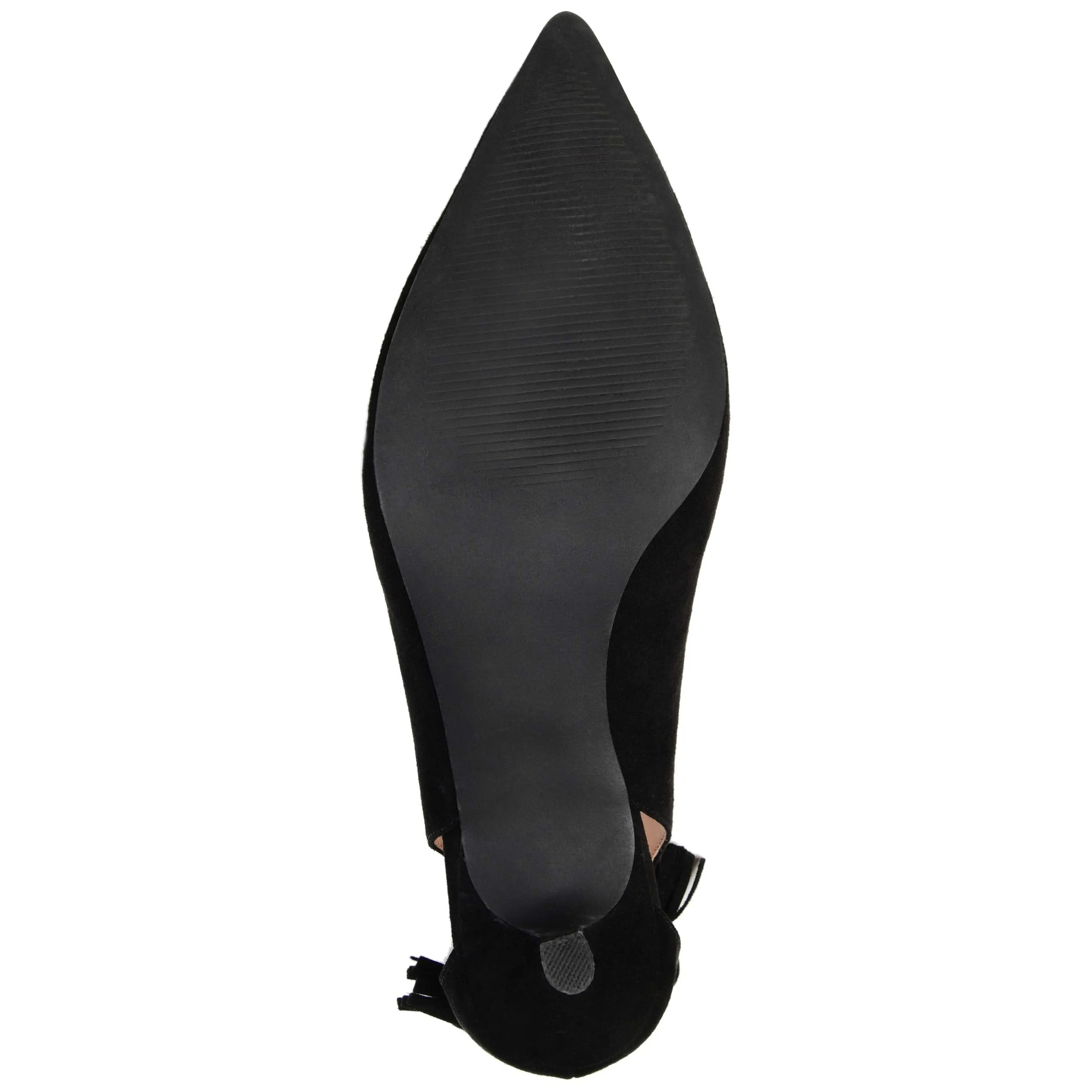 Brinley Co. Womens Pointed Toe Cut-Out Pump Black, 6.5 Regular US
