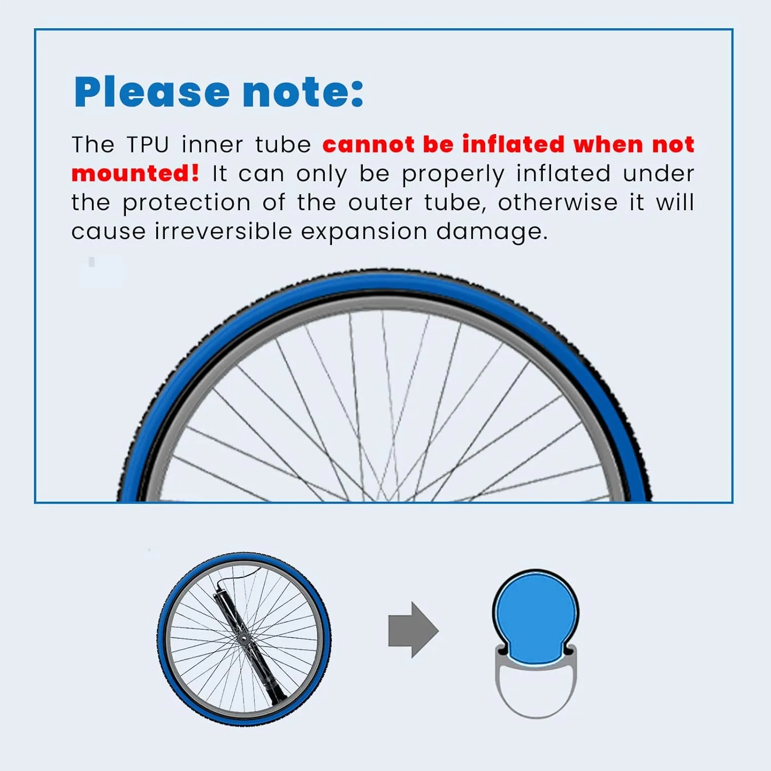 BWSHLF Bike TPU Inner Tube 2pack, 26x1.9/2.3 AV/FV, 27.5/29x1.75/2.125 AV/FV, 700x18C/32C /35C/40C FV, Bicycle TPU Tube Schrader/Presta Valve Ultralight for Mountain/MT/Road/BMX Bike