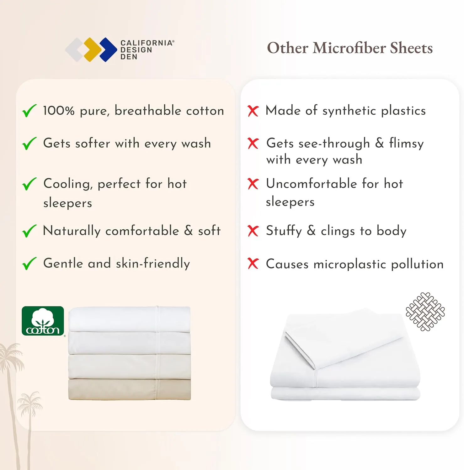 California Design Den Queen Sheet Set - Natural 100% Cotton Sheets Queen Size Bed Set with Deep Pockets, Soft Sateen Weave, Breathable, Cooling and Durable Bedding (Light Grey)