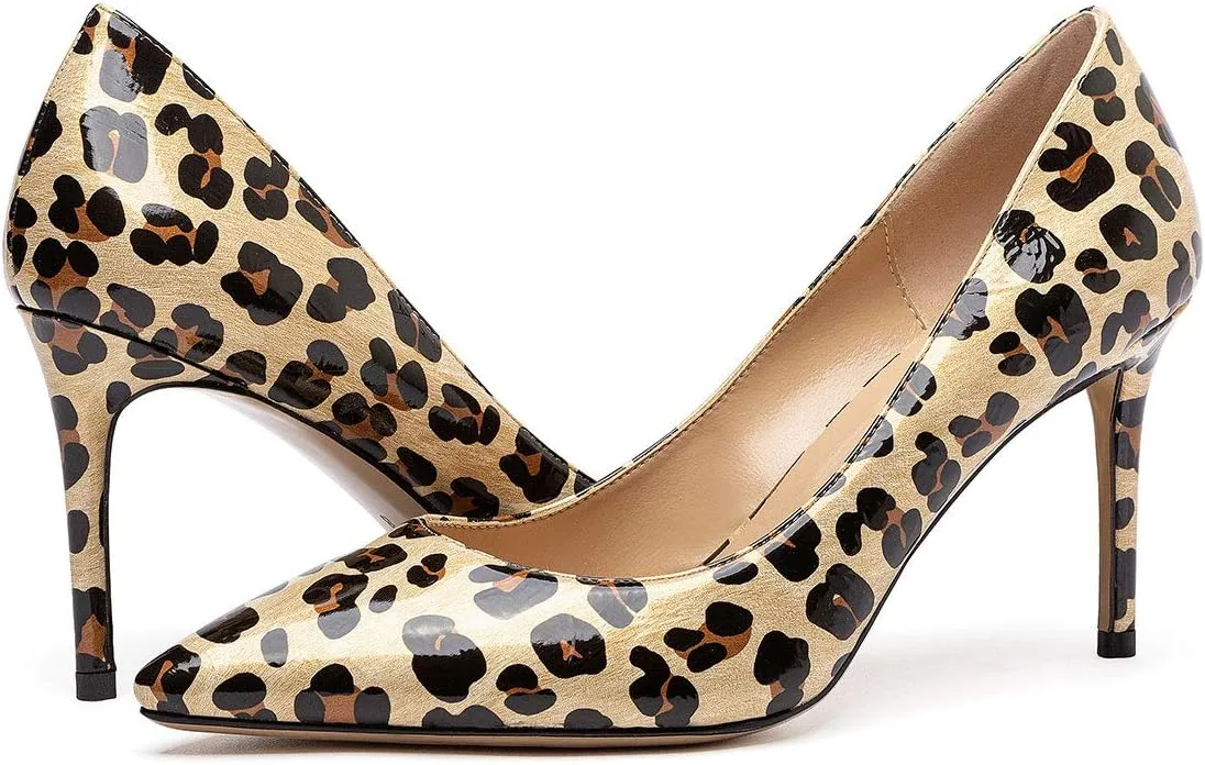 Castamere Womens Basic High Heels Pumps Slip-on Pointy Toe Stilettos 8.5 CM Heel