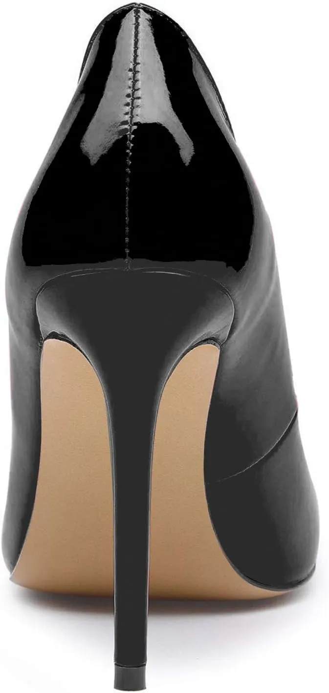 Castamere Womens High Heels Pointed-Toe Slip-on Stilettos Pumps 4Inch Heel Shoes