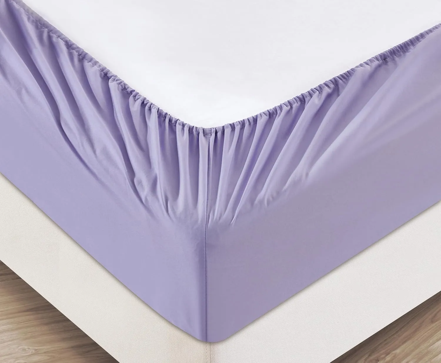 Chezmoi Collection 6-Piece Lavender Sheet Set King - Extra Soft Breathable Brushed Microfiber Bed Sheets with 15" Deep Pocket & 4 Pillowcases
