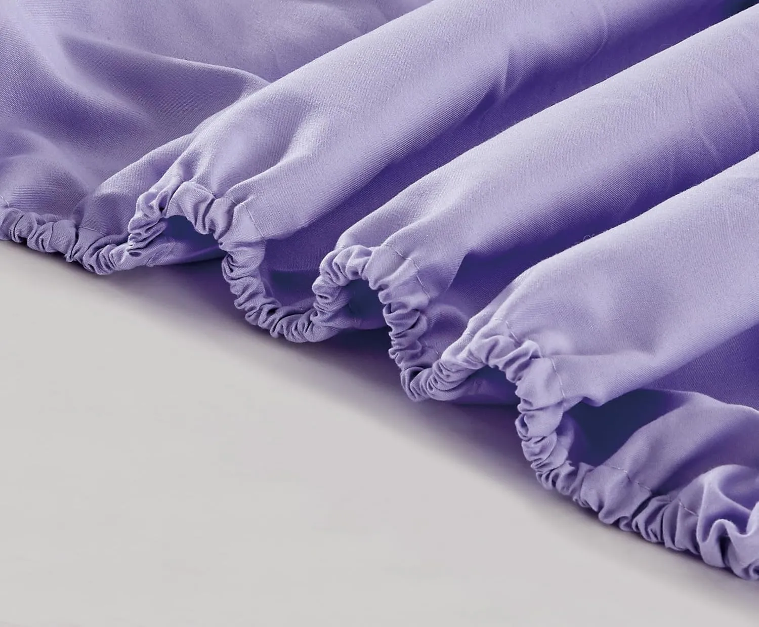 Chezmoi Collection 6-Piece Lavender Sheet Set King - Extra Soft Breathable Brushed Microfiber Bed Sheets with 15" Deep Pocket & 4 Pillowcases