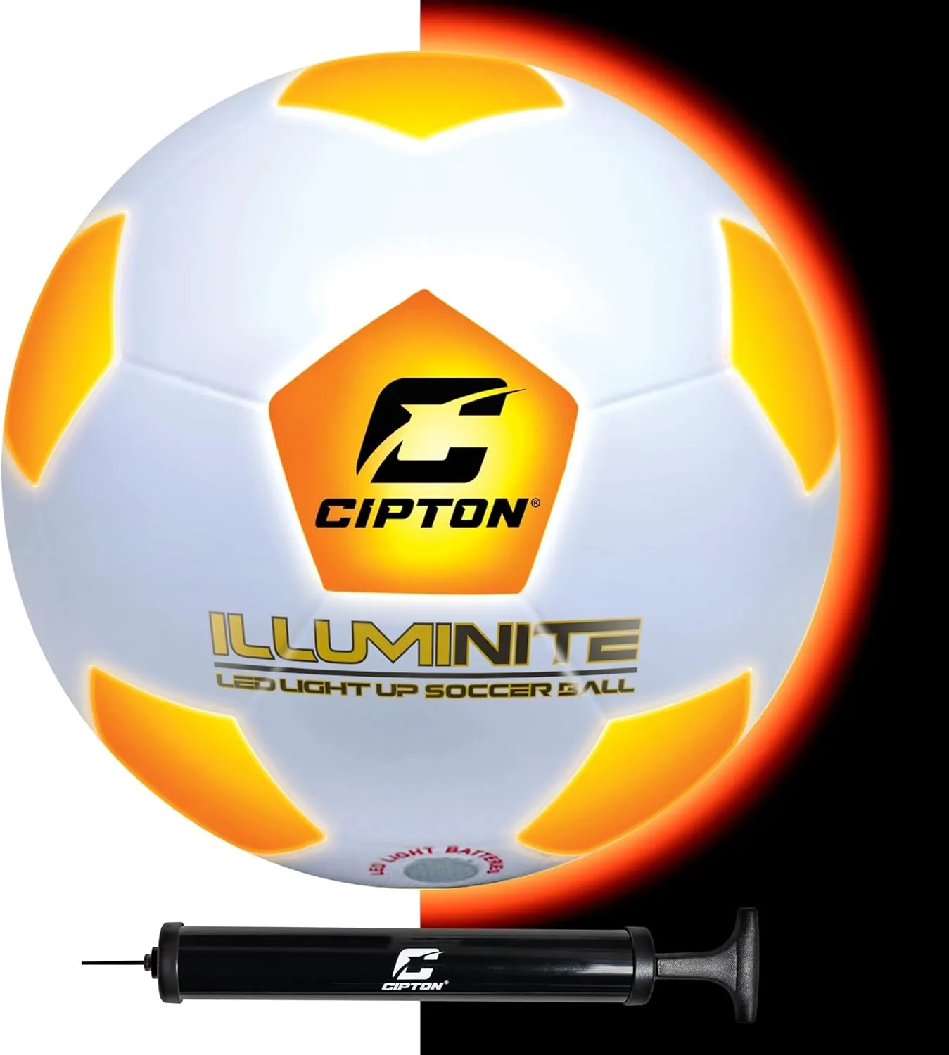Cipton Soccer Ball, Light Up Soccer Ball, Soccer Balls Size 5, Glow in The Dark Balls,Soccer Ball, Soccer Ball Pump Included