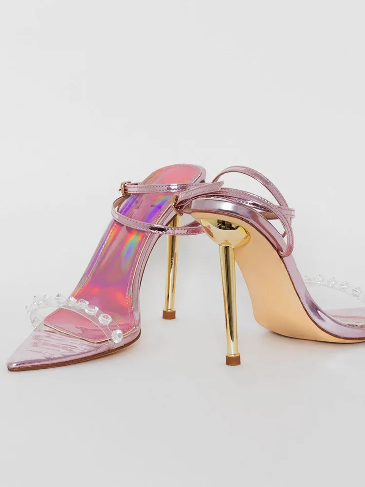 Clear Gem Stiletto Heels