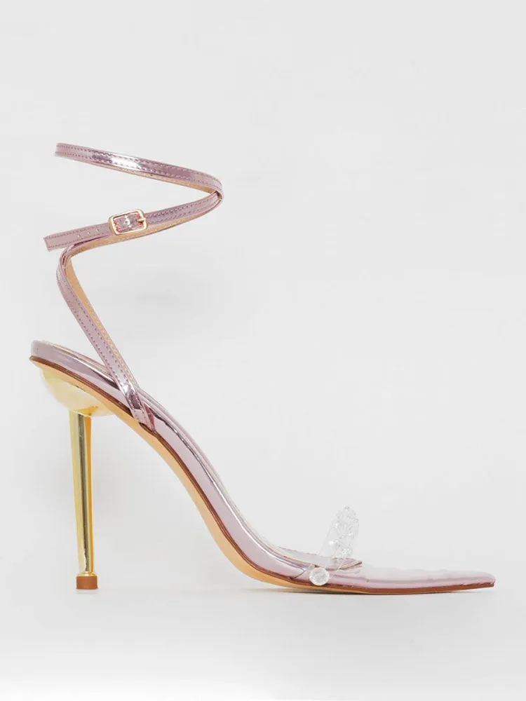 Clear Gem Stiletto Heels
