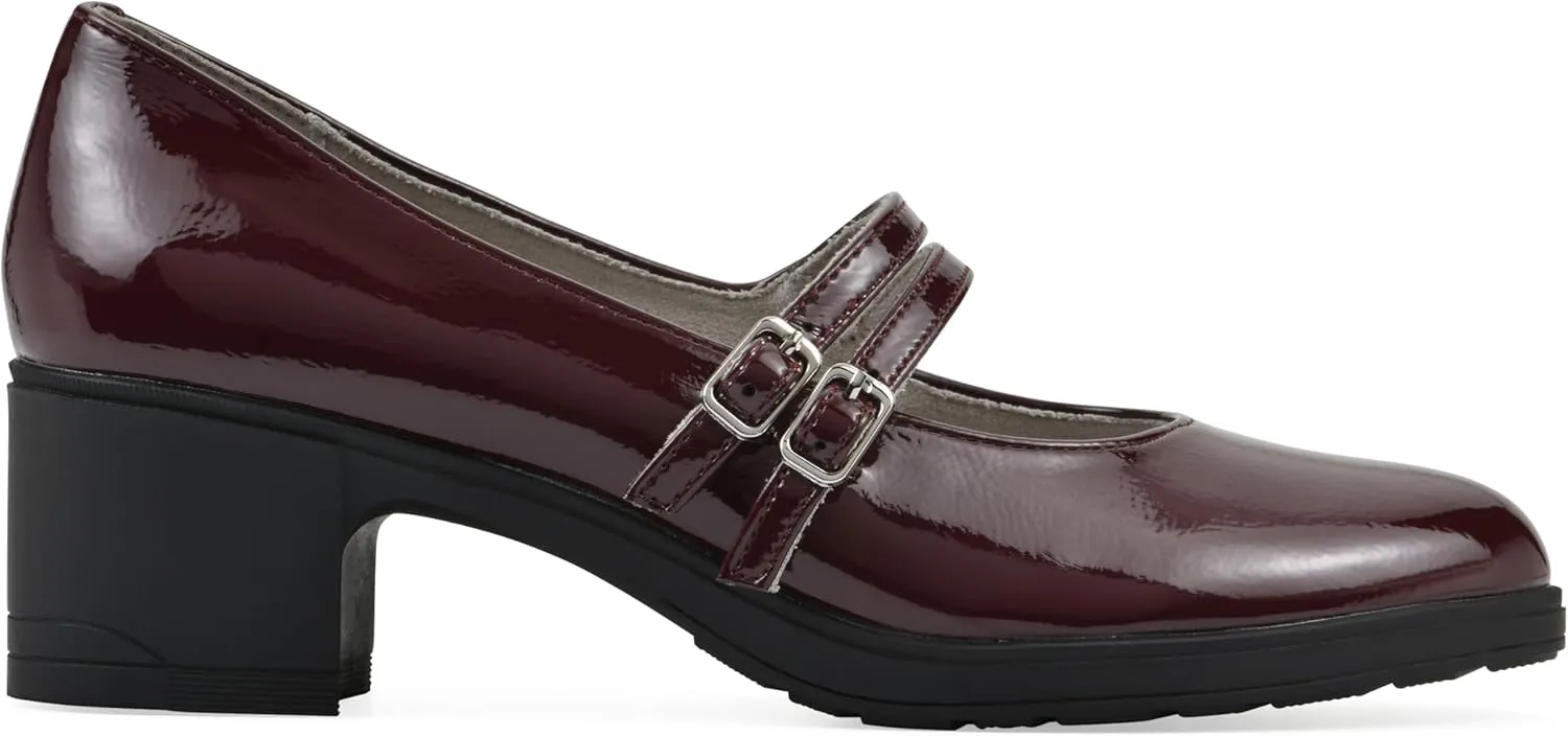 CLIFFS BY WHITE MOUNTAIN Women's Hunta Cushioned Double-Strap Mary Jane Pump
