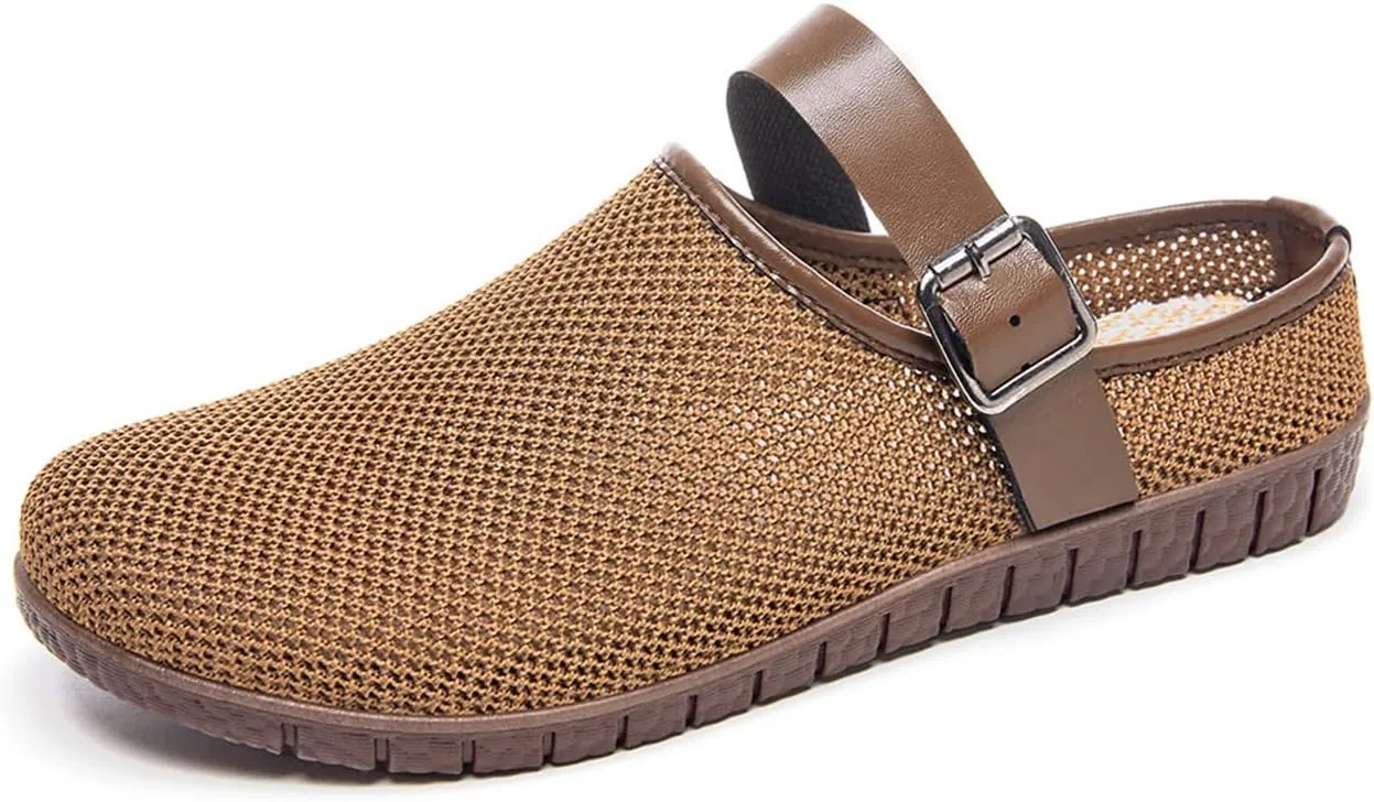 Clogs for Women Mules Slip-on Outdoor Flat Sandals Lightweight Mesh Summer Shoes