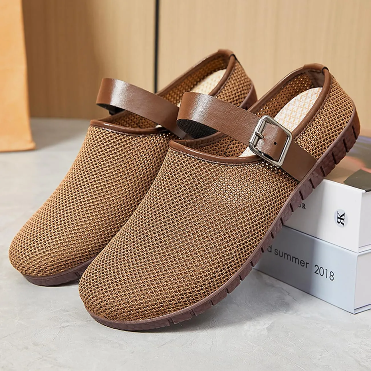 Clogs for Women Mules Slip-on Outdoor Flat Sandals Lightweight Mesh Summer Shoes