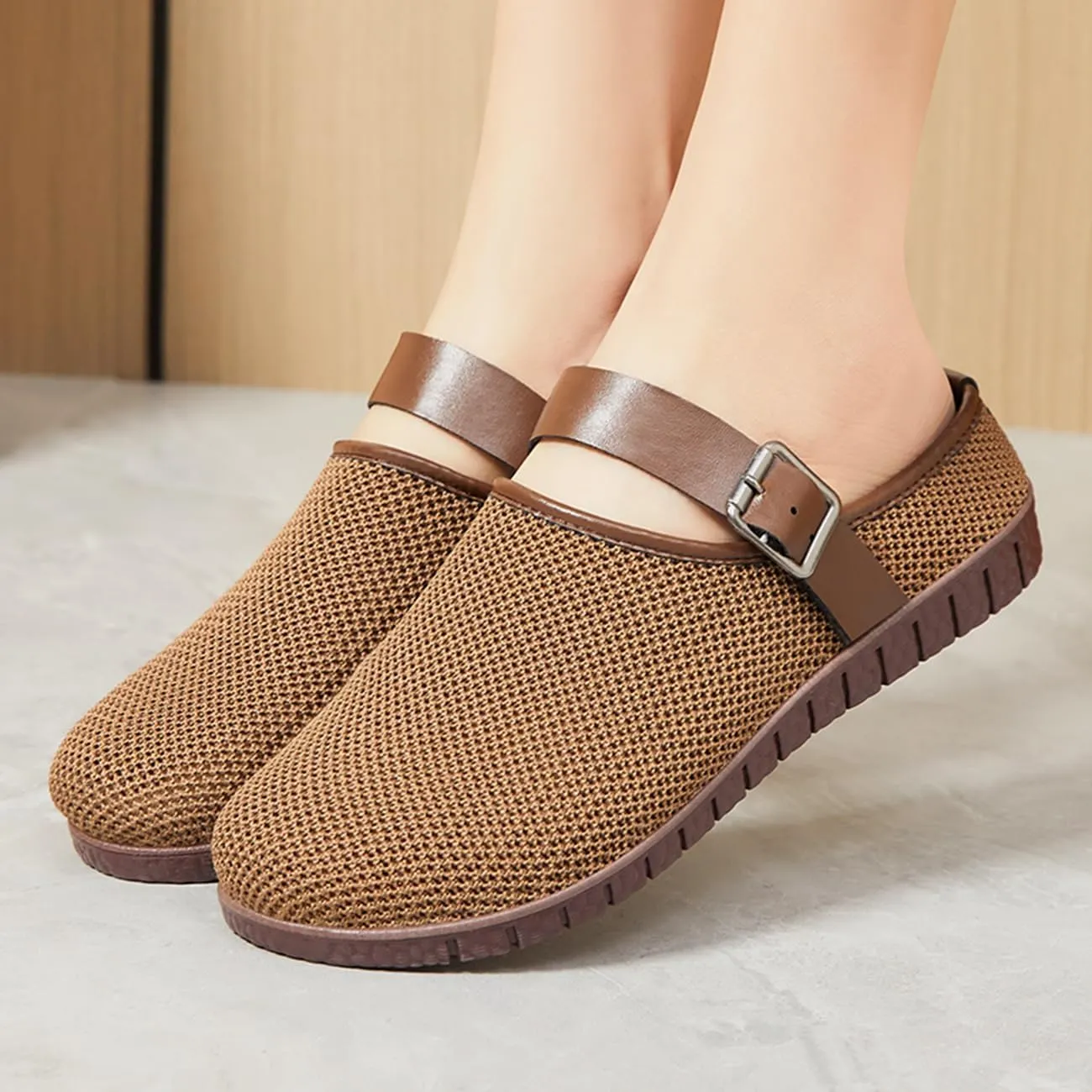 Clogs for Women Mules Slip-on Outdoor Flat Sandals Lightweight Mesh Summer Shoes