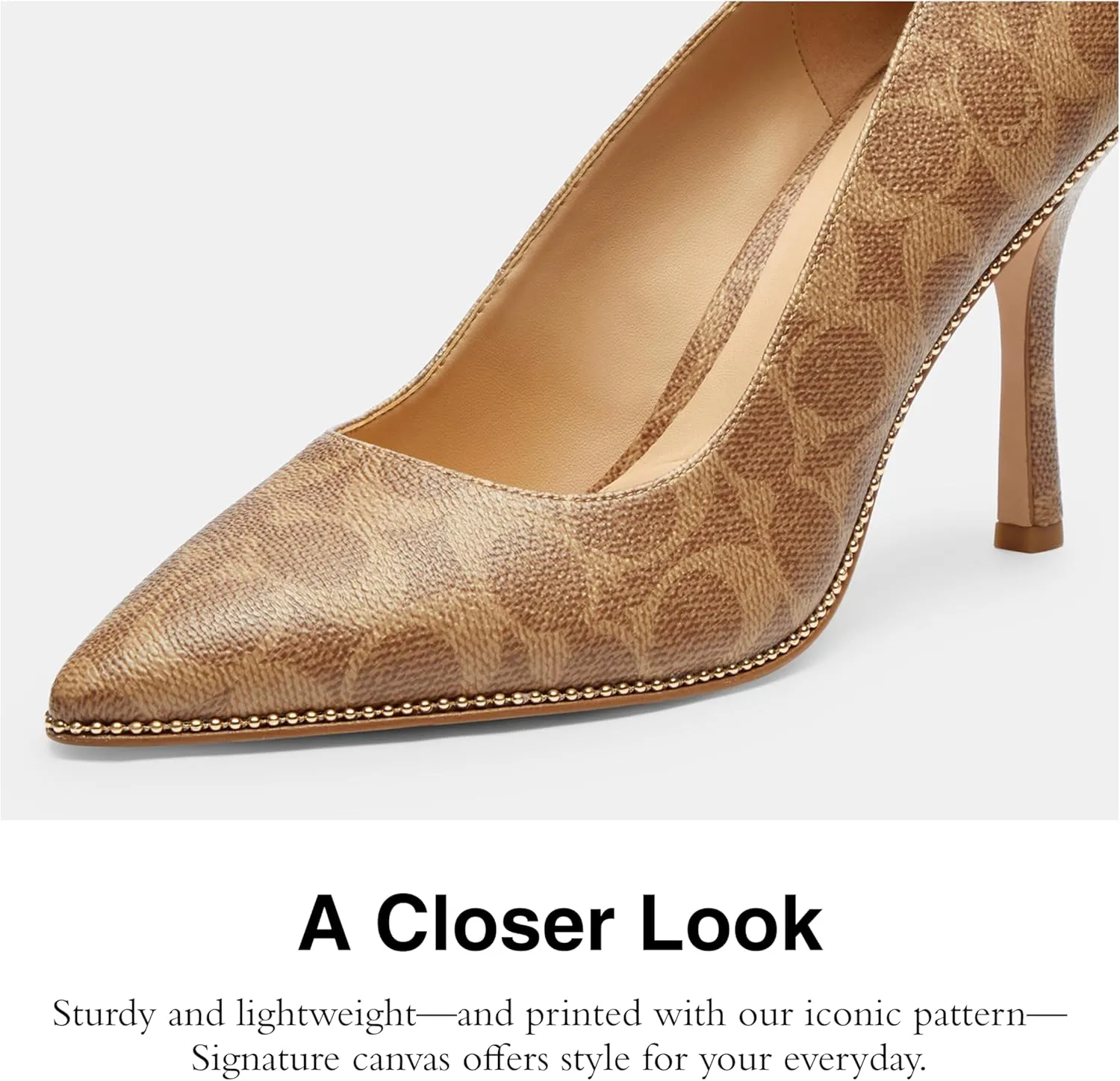 Coach Women's Samantha Pump, Tan, 8