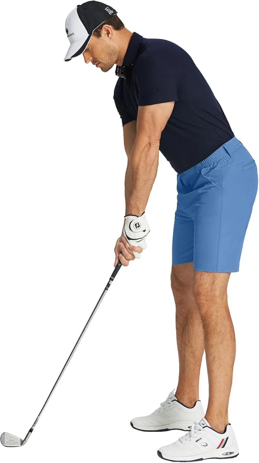 COOFANDY Men's Golf Shorts 8 Inch Lightweight Quick Dry Casual Dress Shorts Hiking Travel Shorts with Pockets